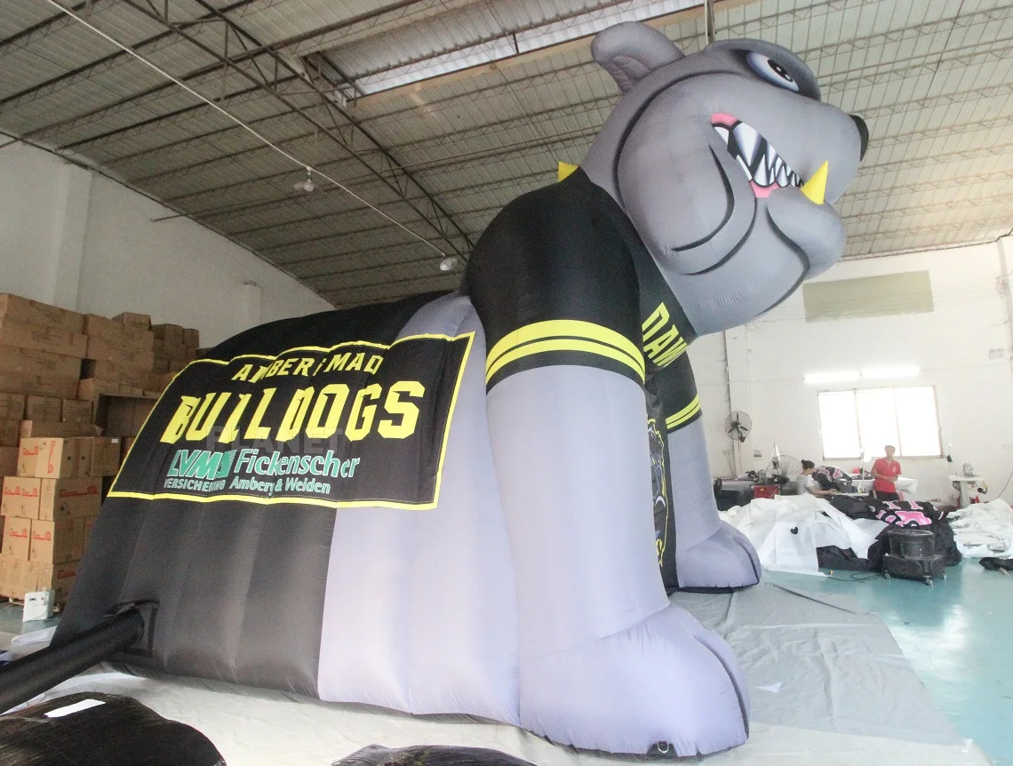 High School Custom Pvc Mascot Inflatable Bulldogs Tent Football Helmet ...