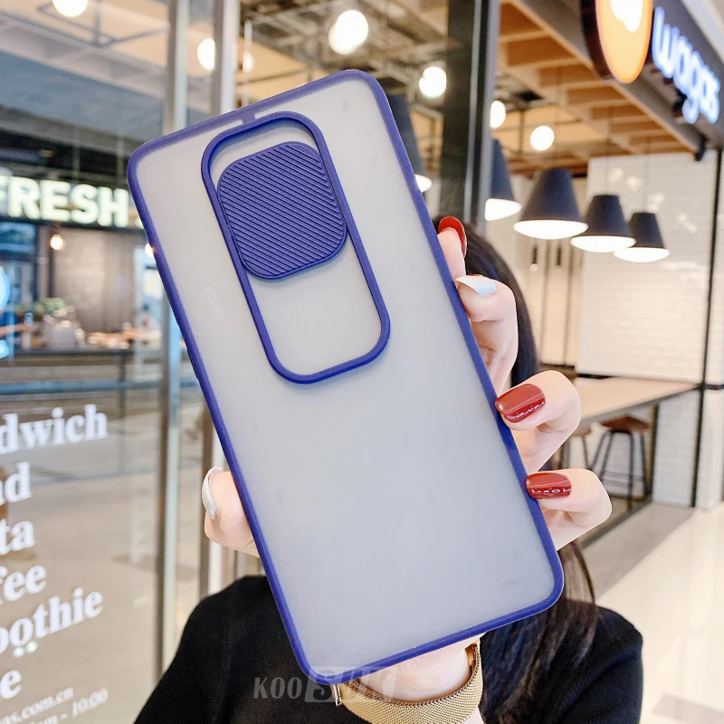 For Xiaomi Redmi Note 9 Pro 9S 10X 4G Clear Hard Phone Casing Sliding Push Window With Lens Protection Cover Matte Case