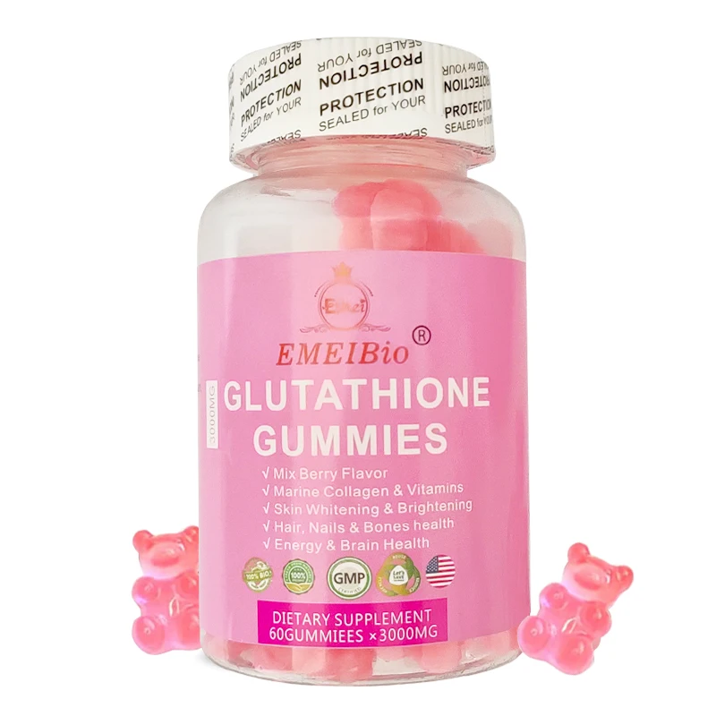 3000mg Anti-Aging Health Supplements Skin Whitening L-Glutathione Collagen  Capsule Softgels Vitamin Gummies in Pill Dosage Form