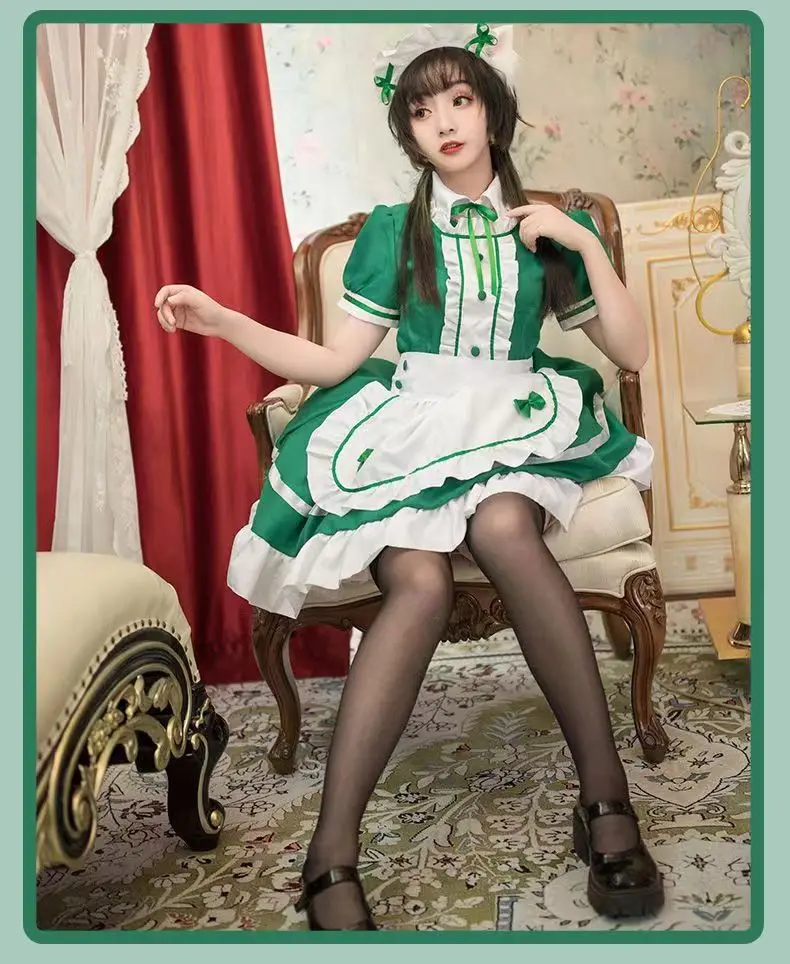 green maid dress Floral Green Cotton Milkmaid Dress