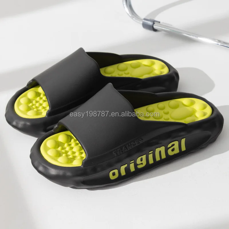 Customize house flats shoes men bathroom slipper EVA outdoor casual shoes with big size for wholesale