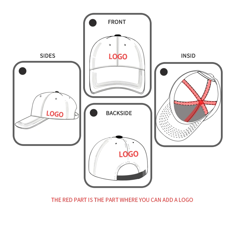 Customized Embroidery Logo Summer Mesh Cap Adjustable Baseball Mesh Hat