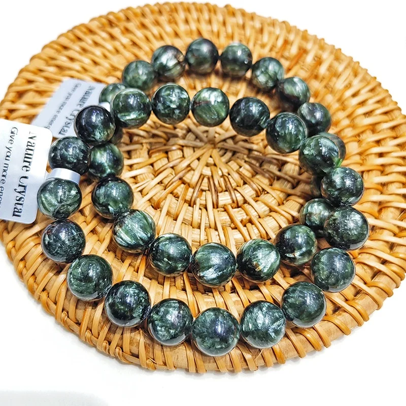 Bracciale Intrecciato Con Ciondolo In Cristallo Con Perline Di Pietra – .olivenorma - Foto 4