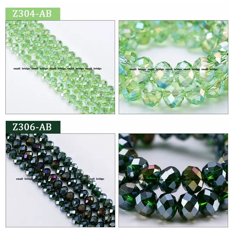 Wholesale Jewelry Making Diy All Colors 4mm 6mm Crystal Glass Beads AB Color Spacer Faceted Glass Beads For Jewelry Making manufacture