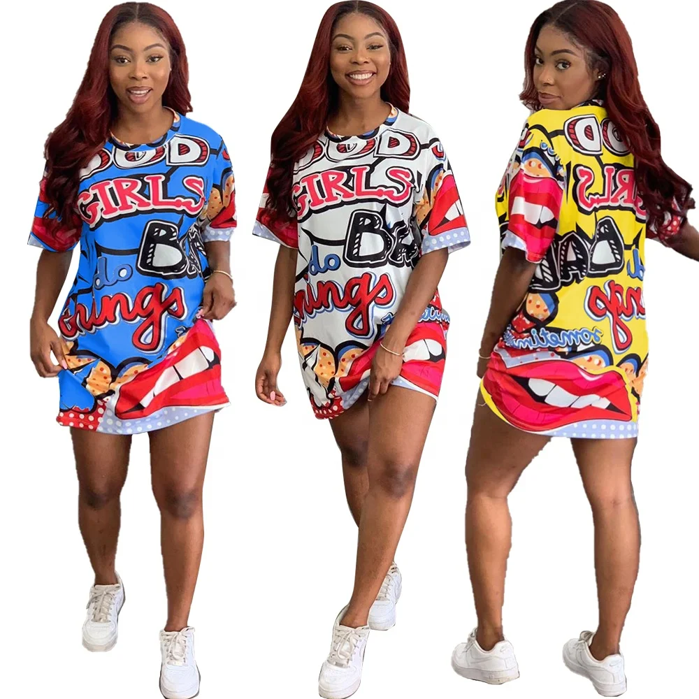 t shirt dress with lips