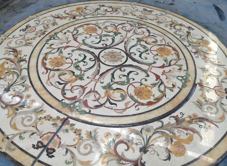 product natural marble mosaic art marble inlay flooring design waterjet medallion mosaic pattern273-3