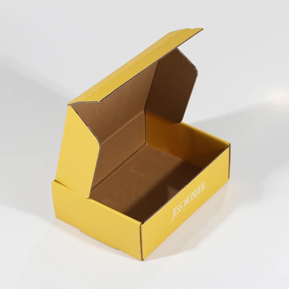custom brandable white mailers  eco friendly recycled corrugated packaging boxes  clean look shipping cartons for retail products-3