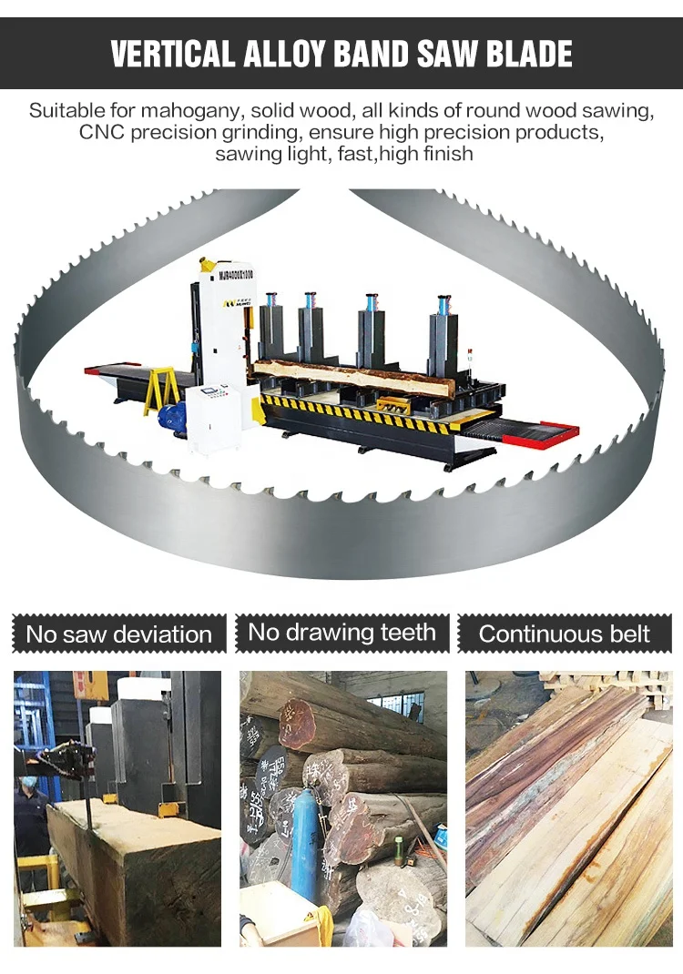 Wood Blade Cutting Band Sawmill Saw Welding Welded For Cut Vertical