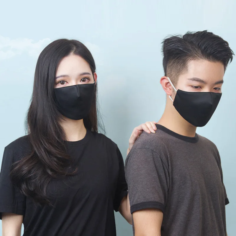 Модный высококачественный однотонный с сертификатом многоразовый Пользовательский логотип моющийся взрослый Хлопковый чехол для лица