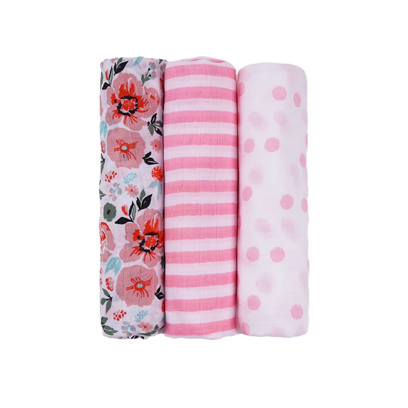 Bamboo Cotton Baby Blankets Sustainable Newborn Swaddle Blanket  Muslin Wrap Wholesale Baby Swaddle Muslin Baby Swaddle Wrap