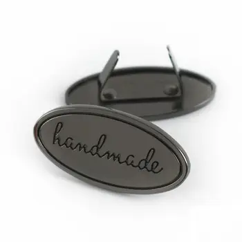 Fashion Making Embossed Name Plate Logo Tag Custom Engraved Metal Brand Logo Labels for Handbags
