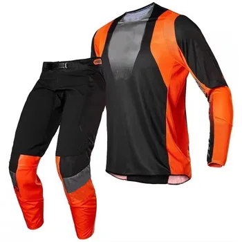 Wholesale Customized Motorcycle Clothing Long sleeve Racing Jersey Breathable Dirt Bike Gear Jersey Motocross Jersey and pants