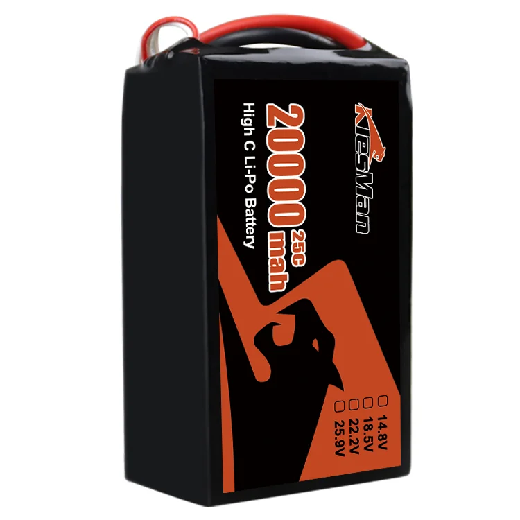 KlesMan 6S 22.2V 20000mAh 25C 100C FPV Drone Lipo Baterai dengan 130 * 72 * 43mm Ukuran dan 800 kali siklus hidup 2