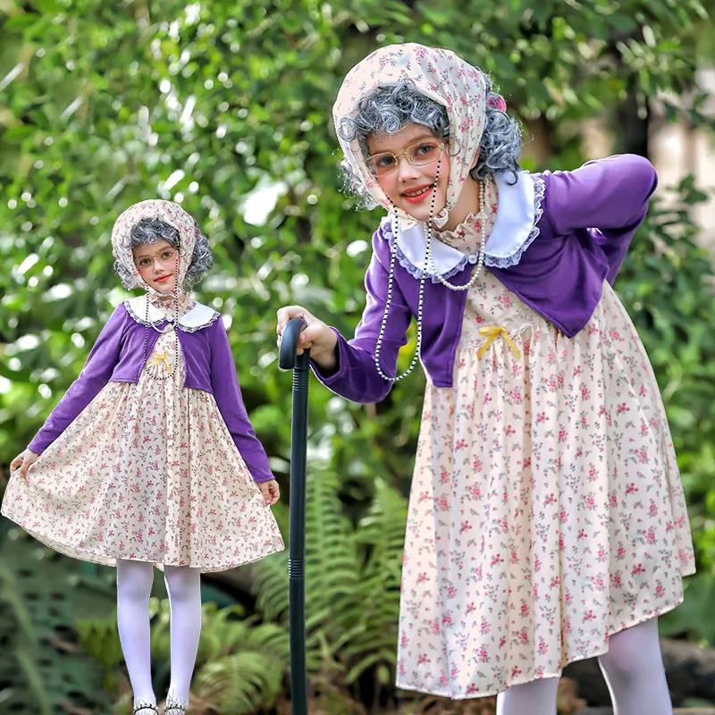 chinese dress ladies CHILDREN OLD LADY COSTUME main image 1