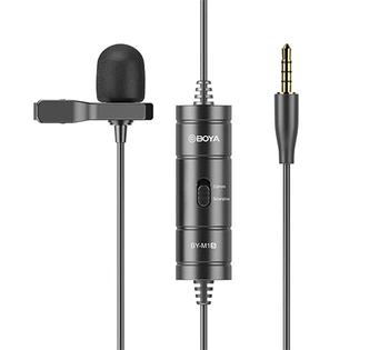 BOYA BY-M1S Omnidirectional Professional Lavalier Lapel Microphone Condenser Recording Mic for Mobile Camera Computer