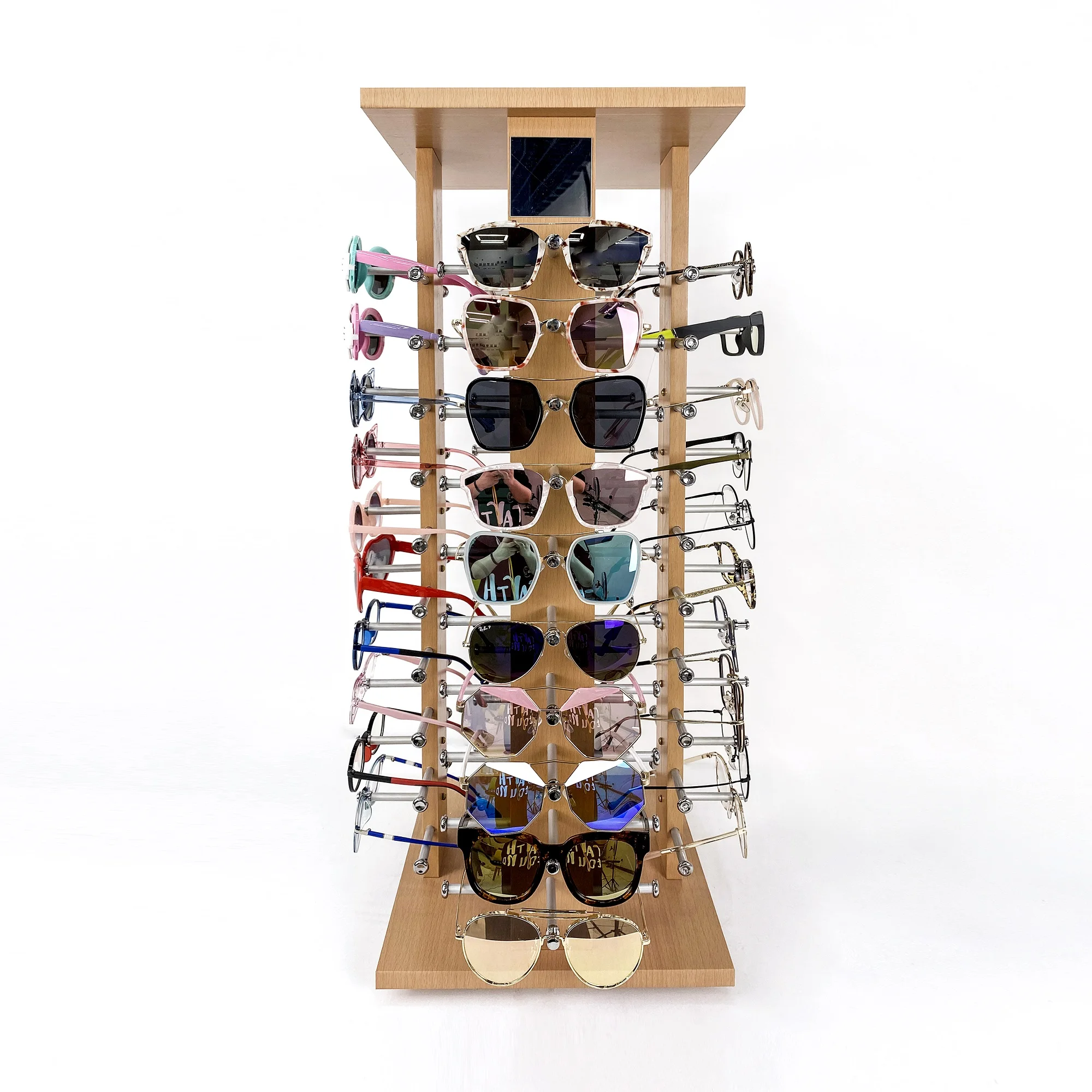 Wholesale Metal Optical Glasses Holder Desktop Eyeglass Display Rack Rotating Jewelry Sunglasses 5973