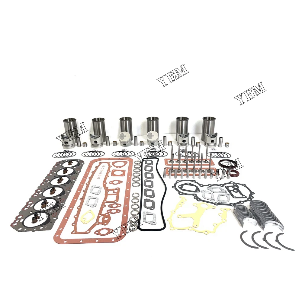 Rebuild Overhaul Kit With Bearings Cylinder Liner Piston Rings Full Gasket Set Valves Kit For Toyota 2H