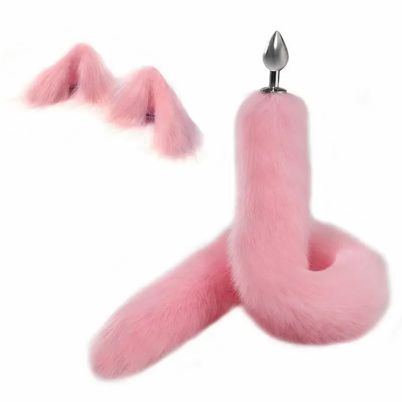 Wholesale Fox Tail Butt Plugs Flirting Masturbation Anal Tail Metal Anal Plug Sex Toys