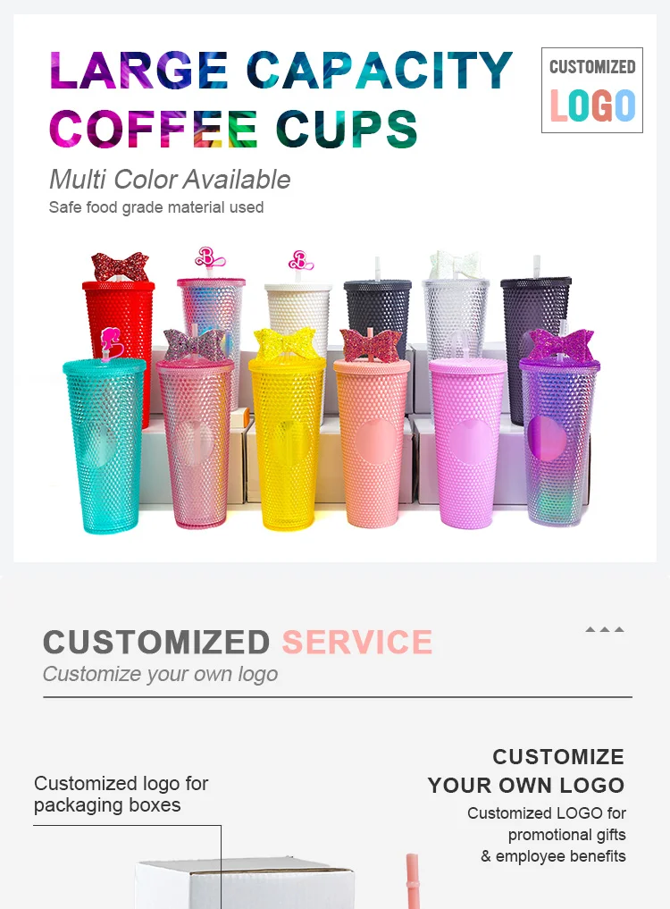 Tumbler Cup Studded Double Wall Custom In Bulk Reusable Plastic