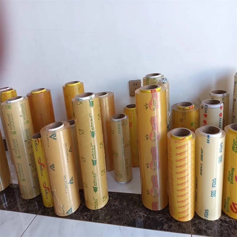 High Stretchability Packaging Food Pvc Cling Film Roll Factory Price Pvc Stretch Film Food Wrap