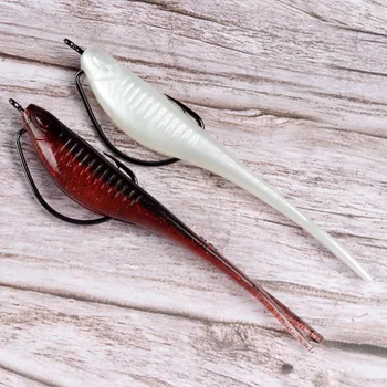 Cheery Guosong Wholesale Fork Tail 12cm 10g Floating Silicone Soft TPR Bait Lure Saltwater Jerk Shad Baits for Pike Fishing – Soft Lure – view 5