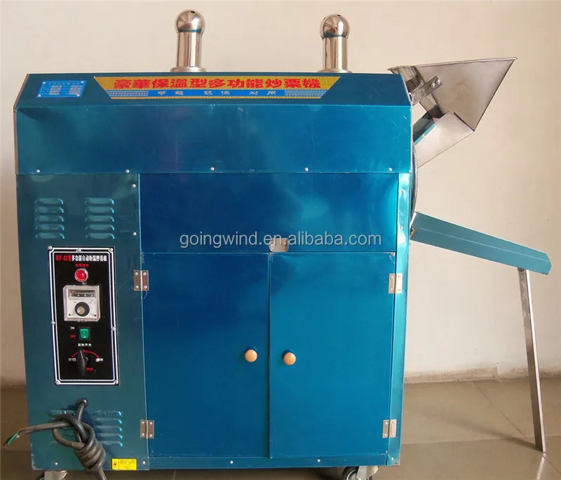 Good Price Automatic Small Chestnut Roasting Machine Auto Mini 220v Cashew Nut Almond Rotary Drum Electric Gas Roaster for Sale