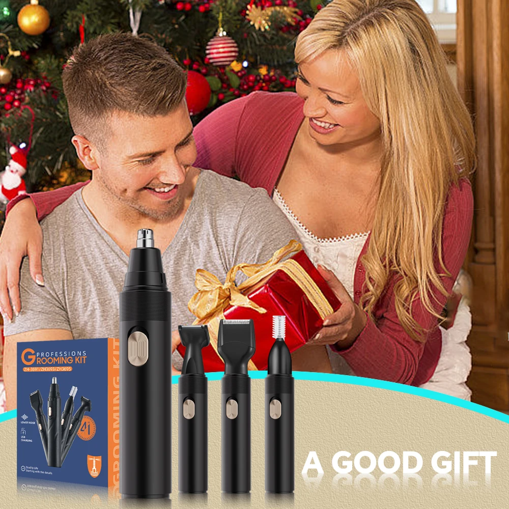 New Wholesale Rechargeable Electric Portable Multifunctional USB Charging Nose Ear Hair Trimmer details