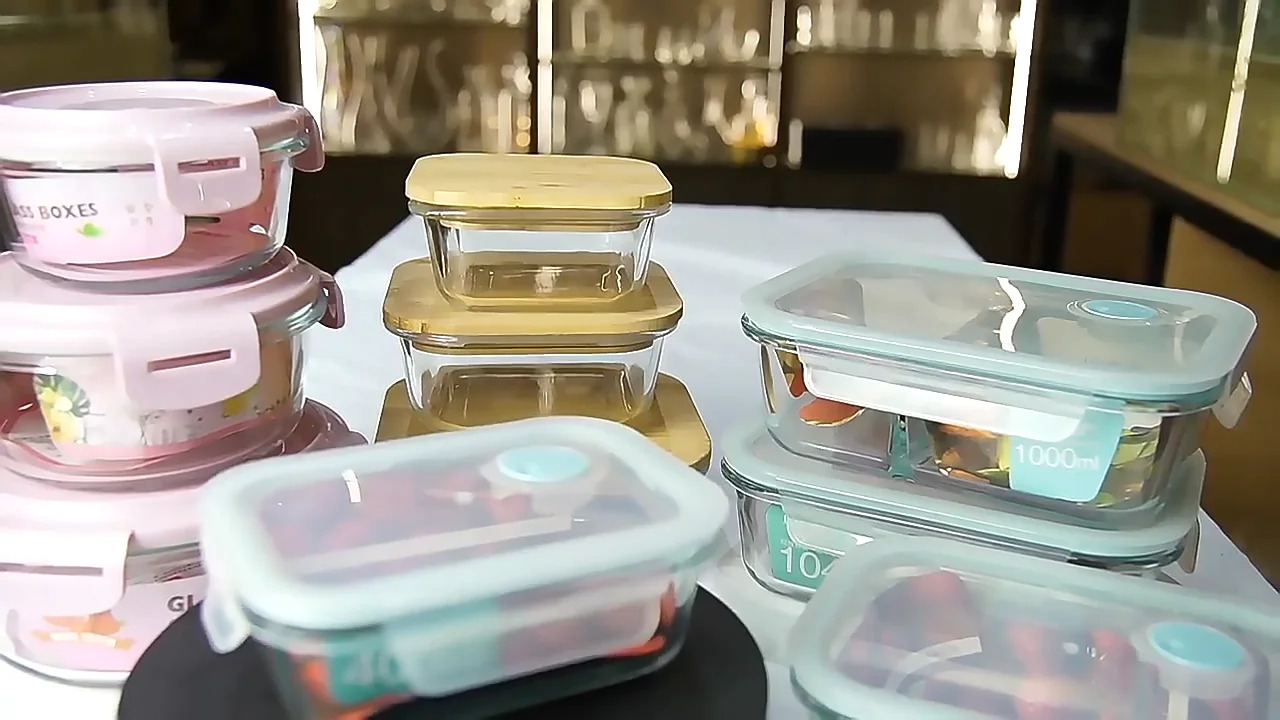 Rectangular Sealing Glass Food Containers With New Tpe Seal Non