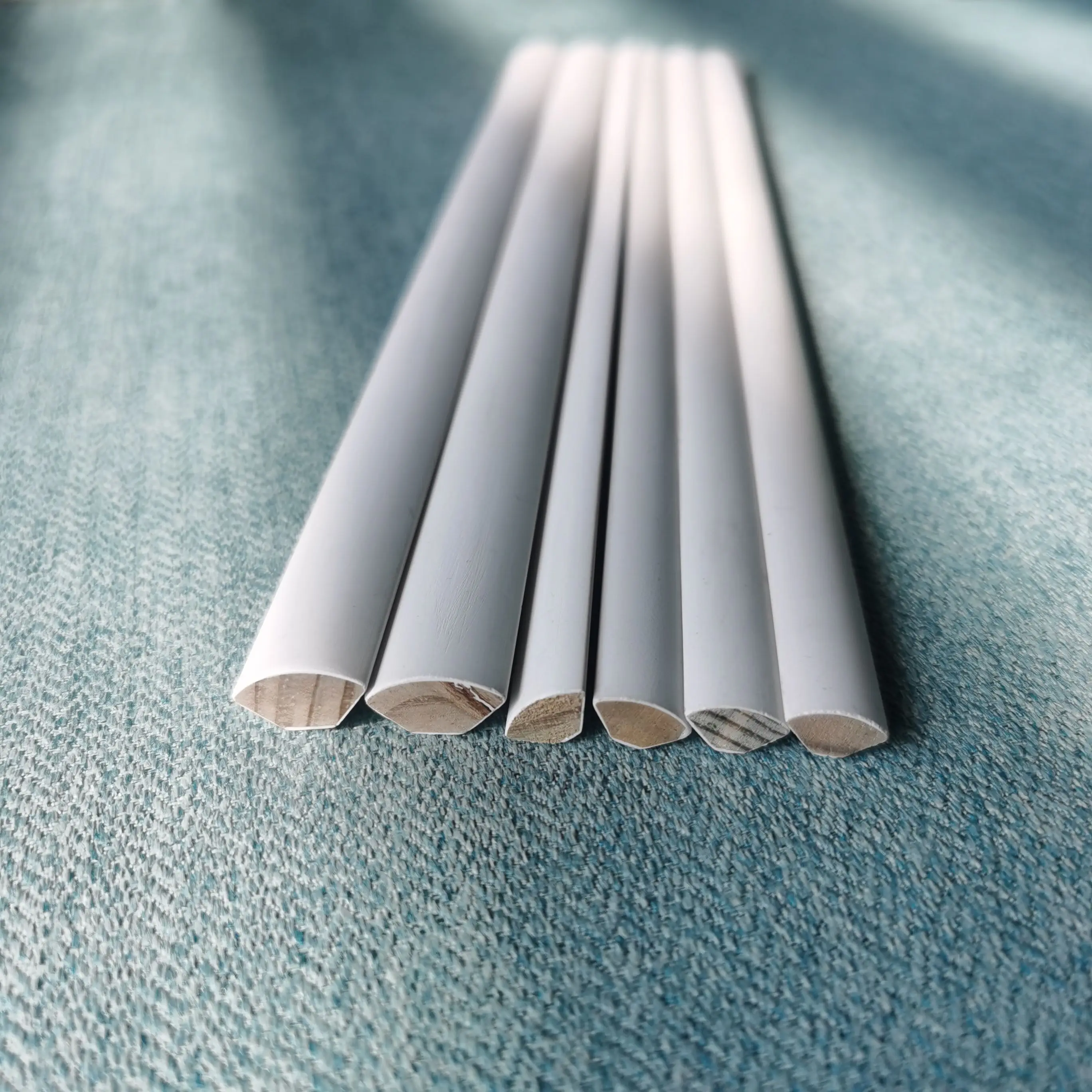Solid Wood Frame Moulding Contemporary Primed Architrave Rounded Corners for Baseboards