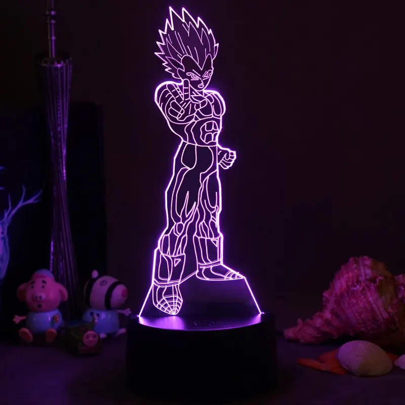 Lámpara LED 3D Dragon Ball Z Son Goku SSJ4 con la base que elijas! -  PictyourLamp