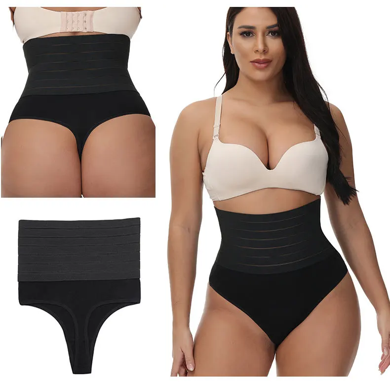 wholesale shapewear women thong slimming high waist butt lifter tummy control seamless panty shaper