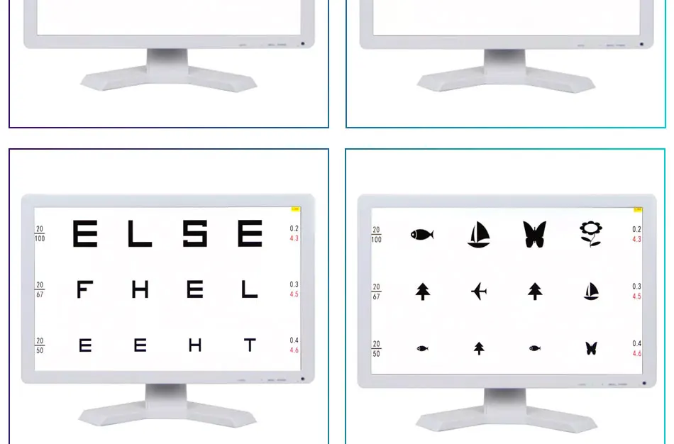 Vc-3 Screen Tv Set Available Vision Chart Panel Led Visual Acuity Testing Chart 19 Inch Eye Vision