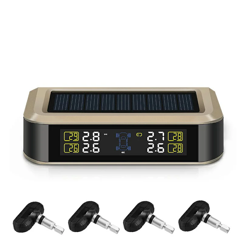Tire Pressure Sensor TPMS Car Solar Monitor TMPS Control Tyre Pressure Monitoring System External Internal Sensors