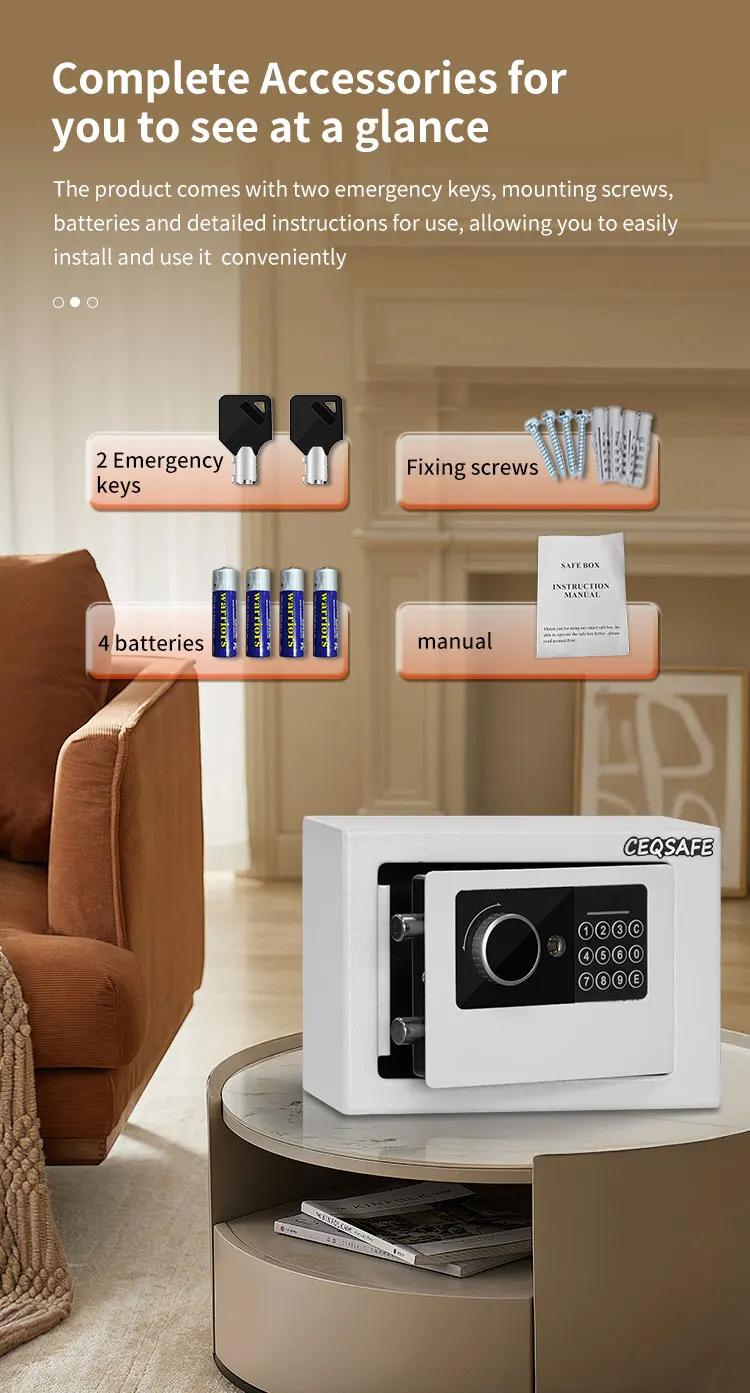 CEQSAFE High Quality Metal Electronic Code Key Mini Safe Money Box manufacture