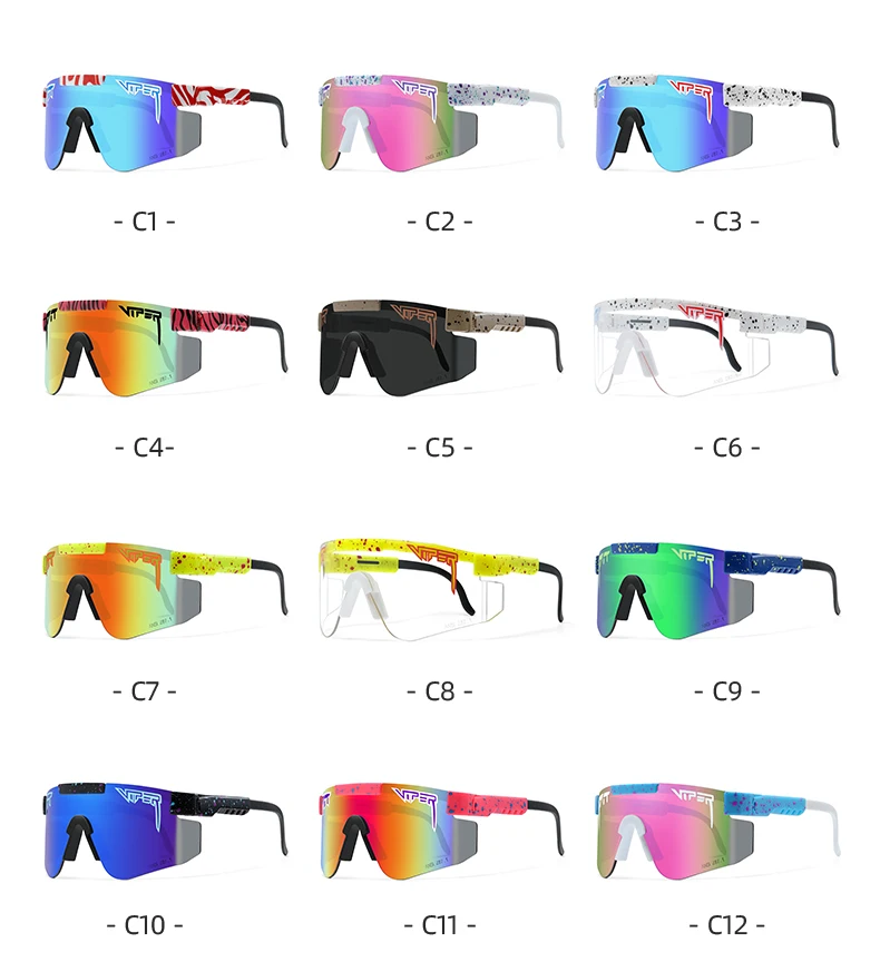 2022 Pit Viper Brand Face Shield Sunglasses Men Ansi Z87.1 Enhance Lens