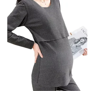 Maternity Underwear Set Breastfeeding Set Maternity Care Underwear Pajamas Set Long Johns