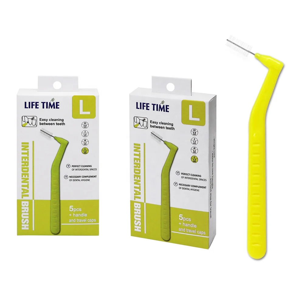 Экологичная Упаковка для чистки межзубных щёток 0,28/0,30/0,32 мм, 5 шт. с каждой крышкой