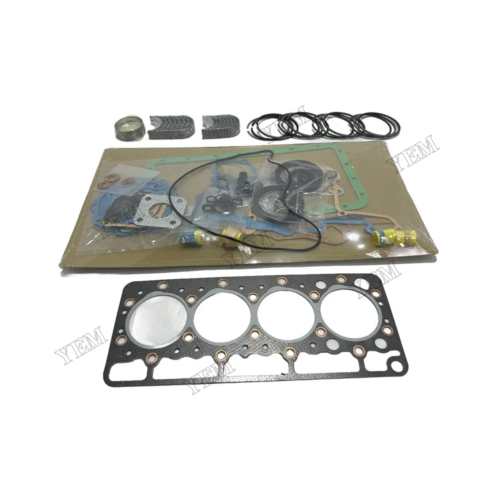 V1200 Overhaul Rebuild Kit Gasket Metal Bearing Ring Kit Fits for Kubota Engine RX245 RX275 RX2750 Loader B2150 B9200 Tractor