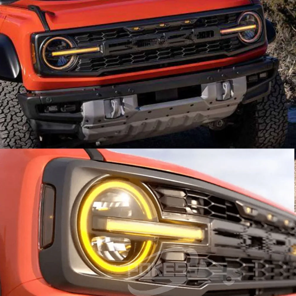 12V Headlight for Ford Bronco/Raptor 2020-2022 Car Headlight Assembly ... — 3