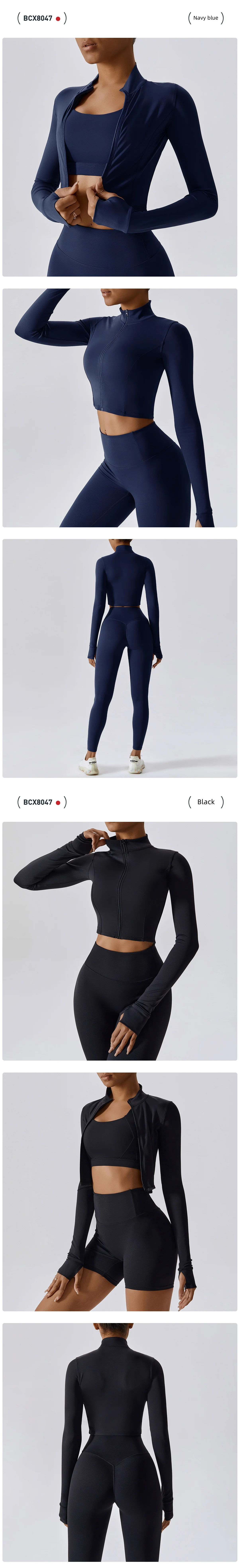 Active Long Sleeve yoga sets wear sports bra top Four-way Stretch yoga jacket running  for women sports wear gym fitness set factory