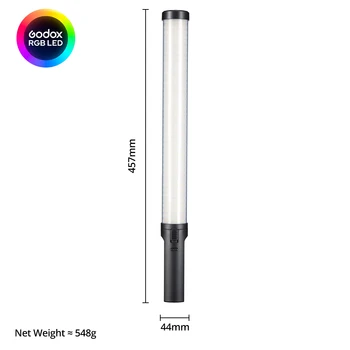 Godox LC500 Mini LC500R Mini 2500K-8500K LED Light Stick Lighting Effects CRI 95 TLCI 96 Handheld Tube Lamp With Barndoor detail image