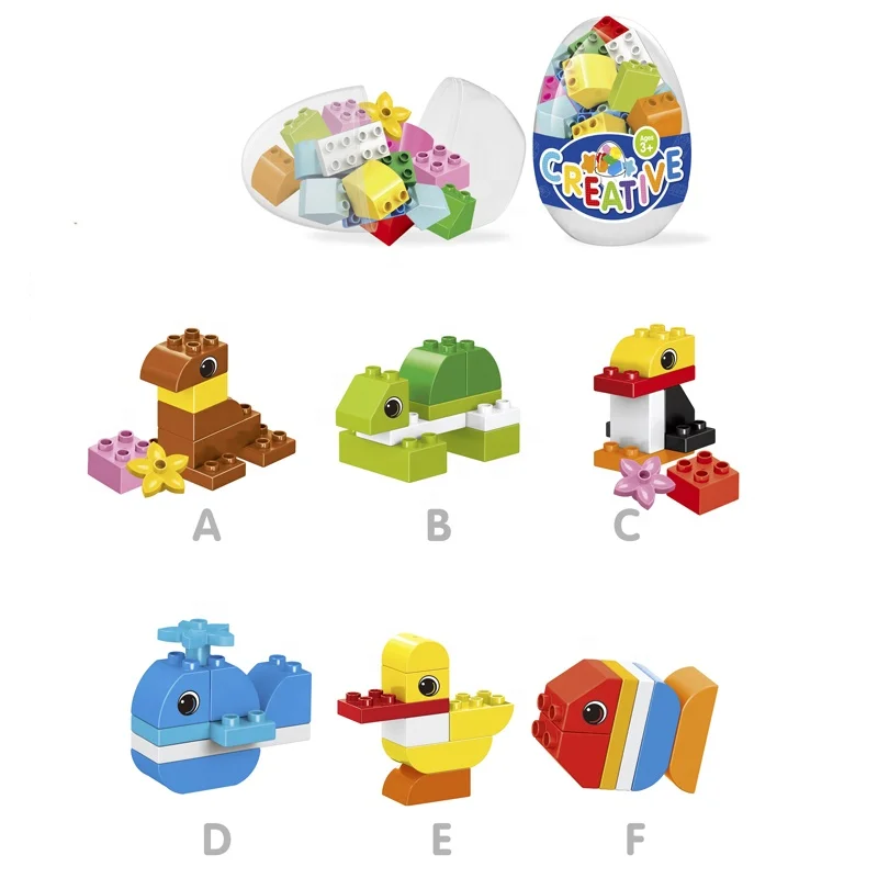 Easter Eggs With Building Blocks for Party Favors Plastic Easter Egg Hunt With Bricks