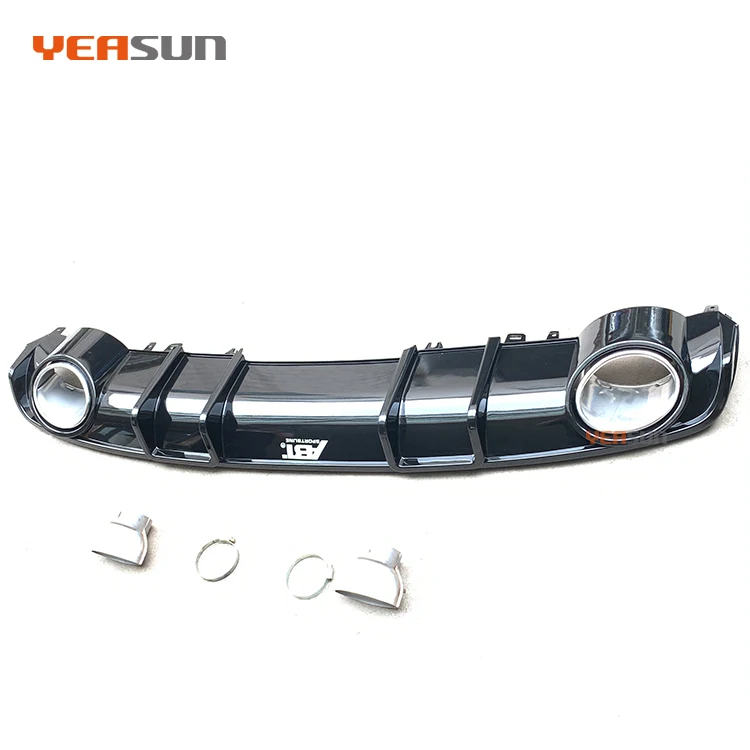 High Quality B9 RS4 Rear Diffuser ABT Style for Audi A4 Sline Body Kit 2016 2017 2018 2019