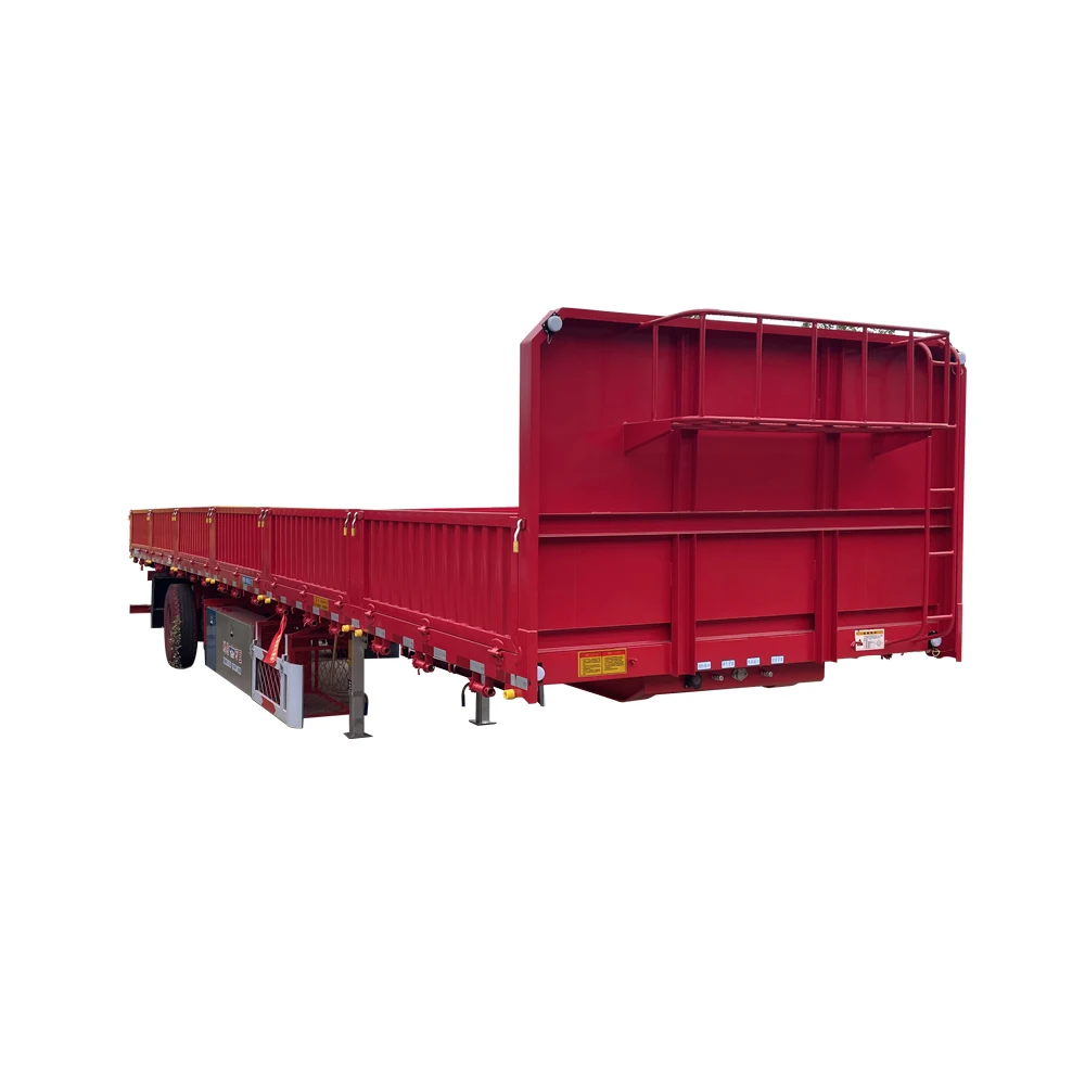 3 Axles Cargo Transport Trailer Semi Trailer Side Wall Truck Trailers ...