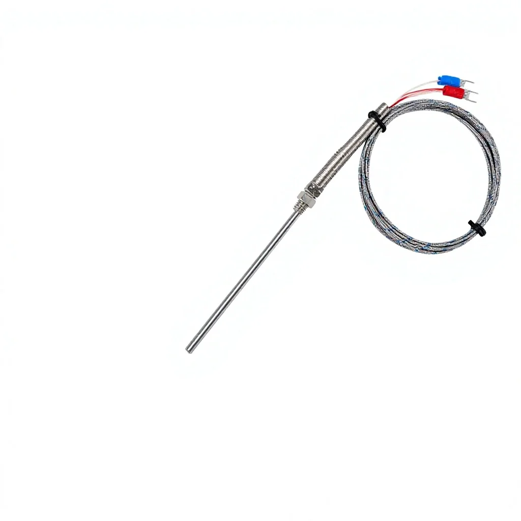 K Type Thermocouple 100mm/200mm/2m Stainless Steel Probe Temperature Sensor 0~400C Cable Wire Premium Temperature Instruments