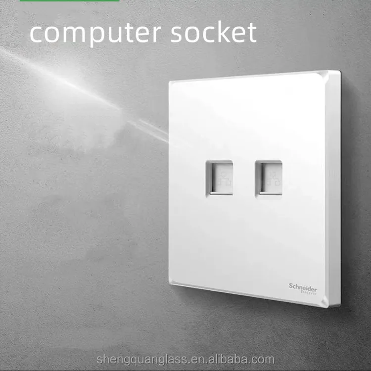 Customized Oem Wall Switch Lite Tempered Crystal Wifi Glass Reset Panel