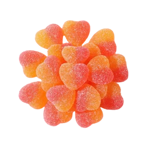 Two-Tone Heart Shaped Liquid Candy Mixed Sand Soft Fruit Flavored Snack