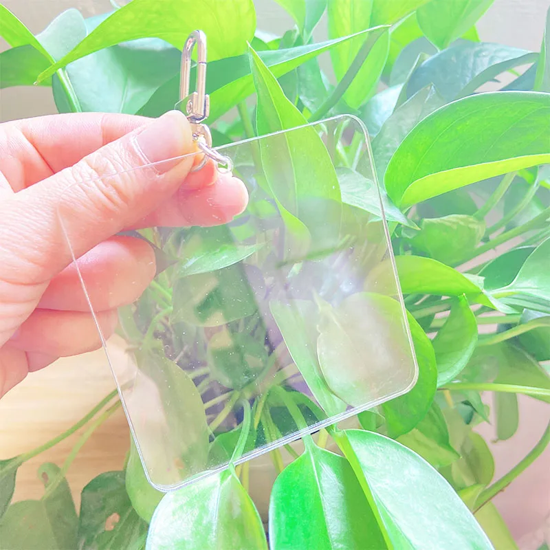 Acrylic Custom White Transparent Printed Square Minimalist Key Chain