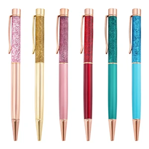 Creative Animal-Shaped Gold Powder Metal Ballpoint Pen with Custom LOGO  High-Value Candy Color Signature Pen