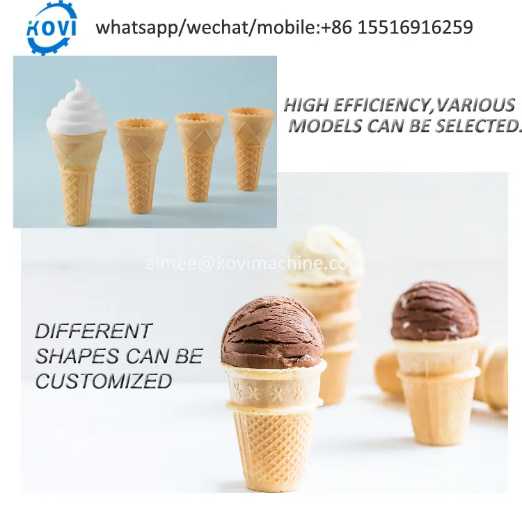 Ice Cream Cone Wafer Making Machine Ice Cream Paper Cone Sleeve Umbrella Wafer Making Machine
